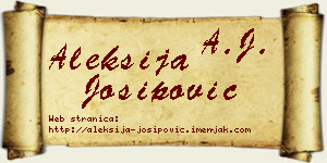 Aleksija Josipović vizit kartica